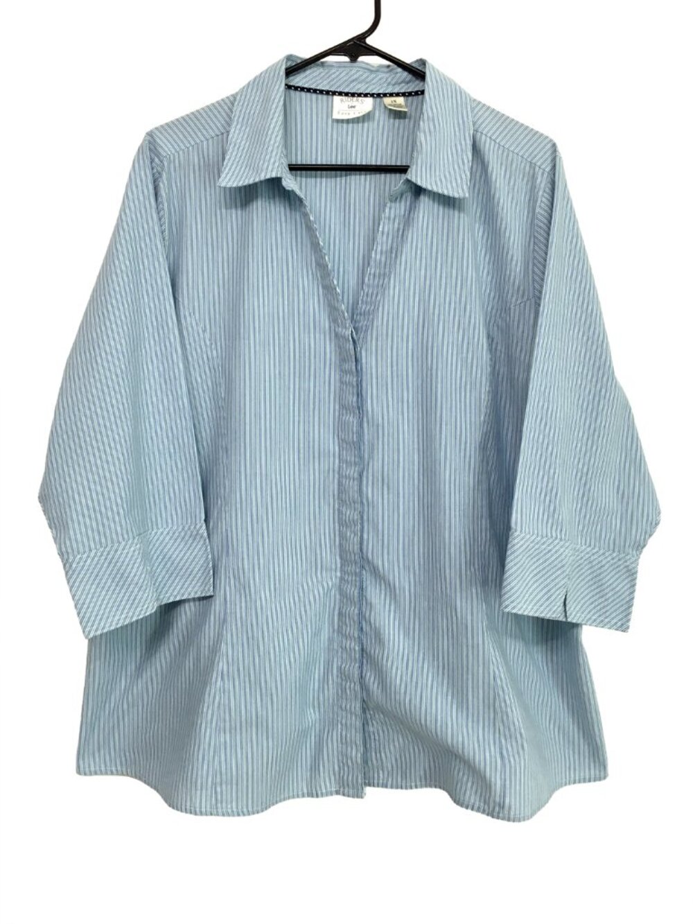 Lee Blue Striped Shirt Women's Size 1X